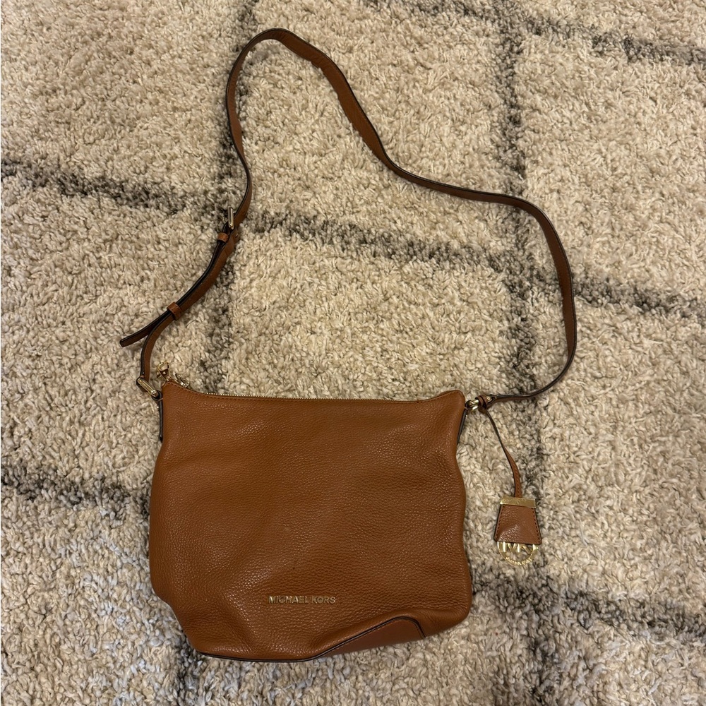 Michael Kors brown leather bag.